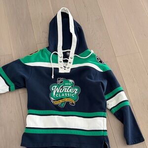 NHL/Navy and Green Winter Classic Hoodie